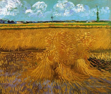 Champ de blé avec des réas Vincent van Gogh Peinture à l'huile
